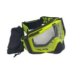 Ski, snowboard, motorcycling, cycling goggles, unisex, green frame, transparent lens, O11GTN